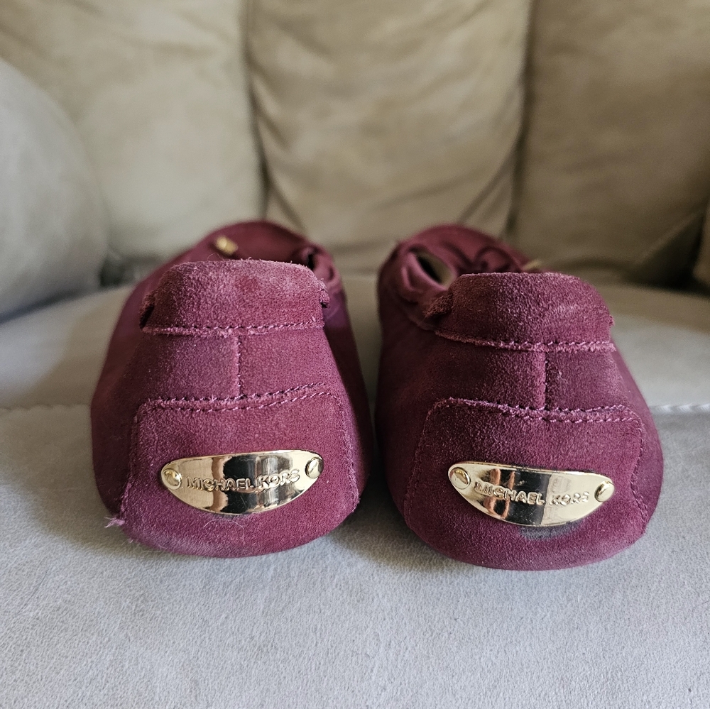 Michael‎ Kors suede burgundy moccasins/loafers size 11 - Picture 7 of 10